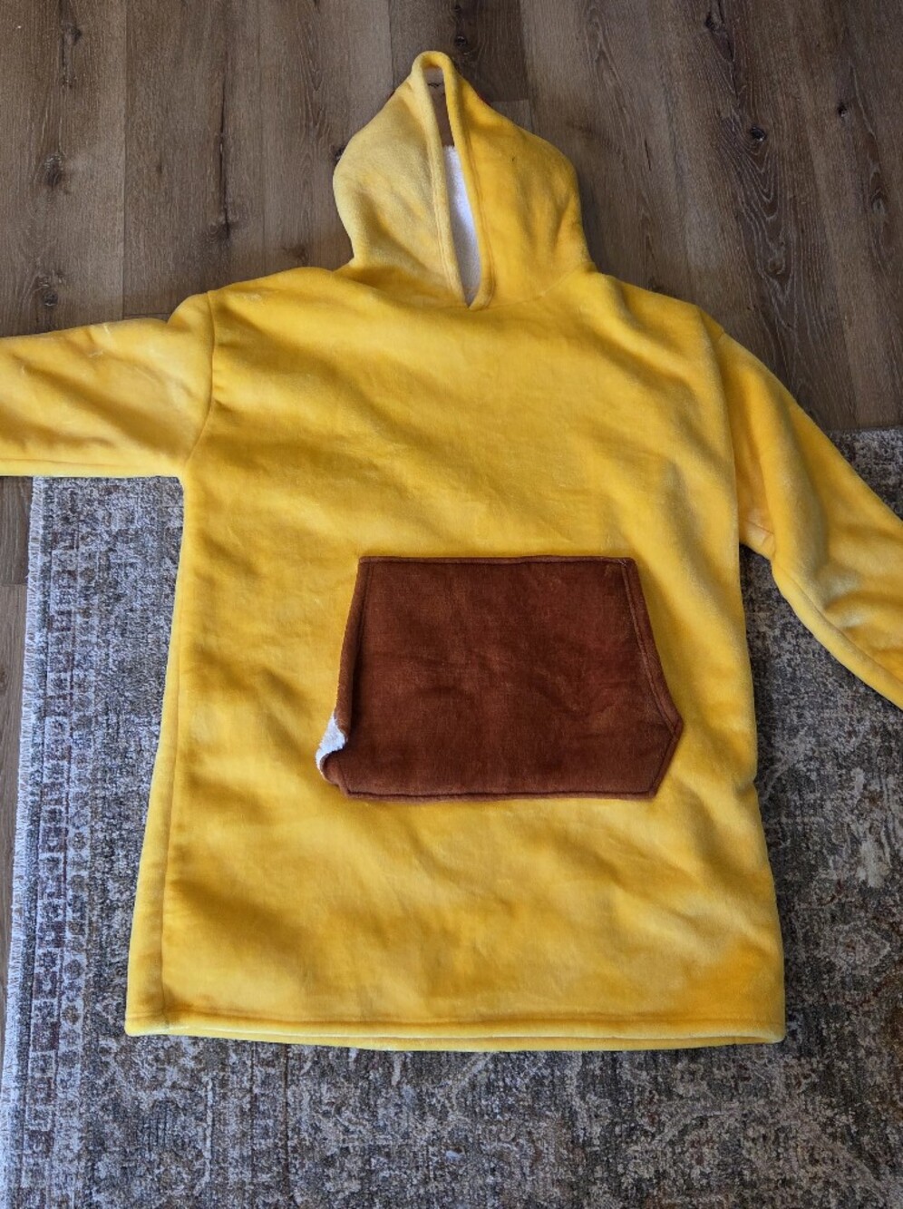 Pokemon Yellow Hoodie Sweater with Brown Pocket